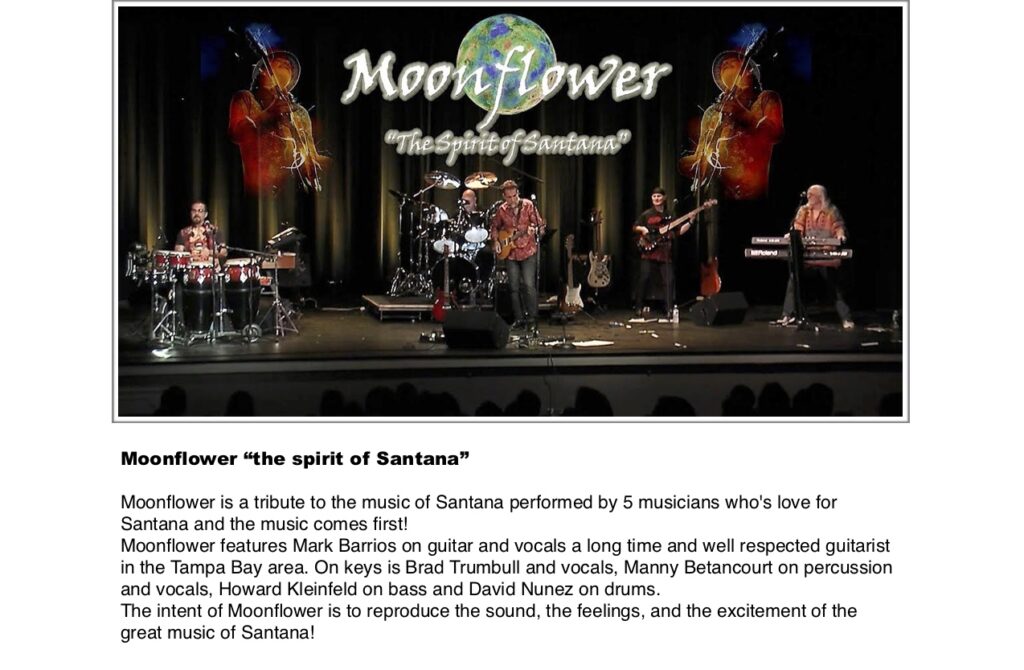 Moonflower a Santana tribute band
